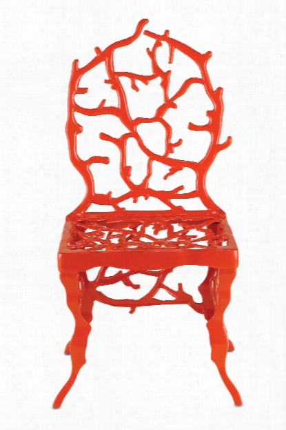 Corail Accent Chair In Red Design By Currey & Company