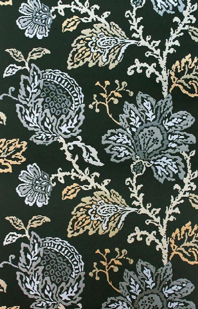 Coromandel Wallpaper In Black, Gold, And Silver By Nina Campbell For Osborne & Little