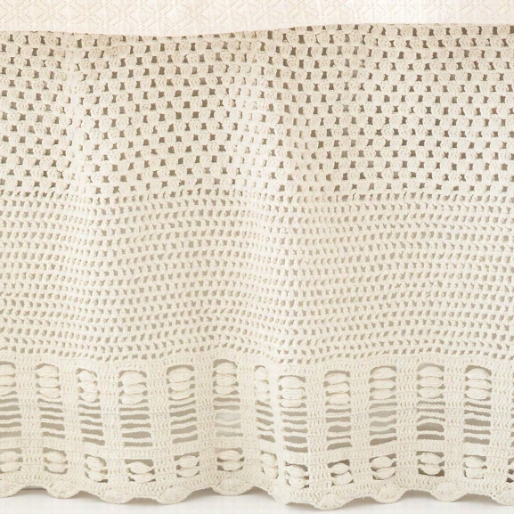 Corossol Crochet Ivory Bed Skirt Design By Pine Cone Hill