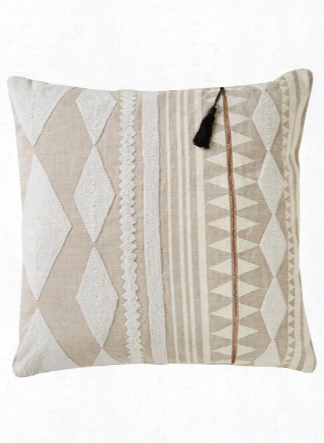 Cosmic Pillow In Almond Buff & Bone White Design By Nikki Chu