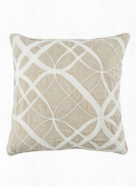 Cosmic Pillow In Oxford Tan & Bone White Design By Nikki Chu