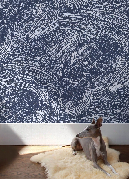 Cosmic Splash Wallpaper In Lazurite Design By Aimee Wilder