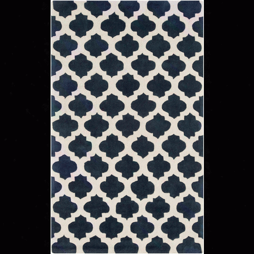 Cosmopolitan Ivory & Navy Rug Design By Surya