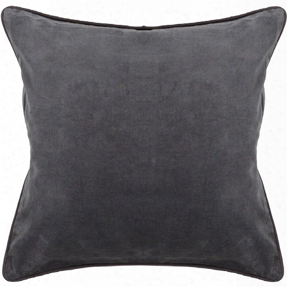 Cotton & Velvet Pillow In Grey Design By Chandra Rugs