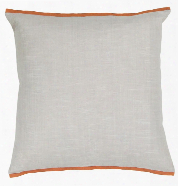 Cotton Pillow In White & Orange Design By Chandra Rugs