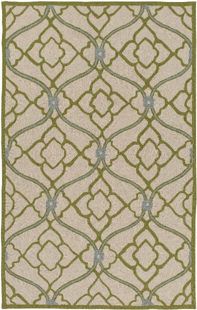 Courtyard Outdoor Rug In Olive & Beige Design By Candice Olson