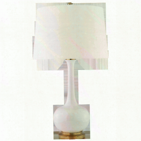 Coy Large Table Lamp In Various Finishes W/ Natural Percale Shade Design By Christopher Spitzmiller