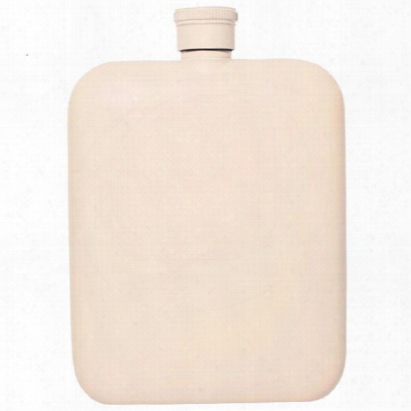 Cream 6oz Flask W/ Canvas Carrier Design By Izola