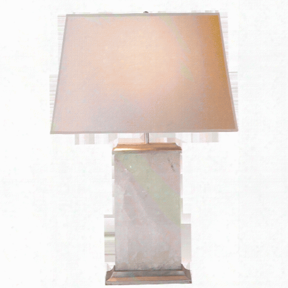 Crescent Table Lamp In Various Finishes W/ Natural Paper Shade Design By Michael S Smith