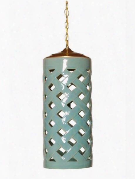 Crisscross Pendant Light In Turquoise Design By Emissary