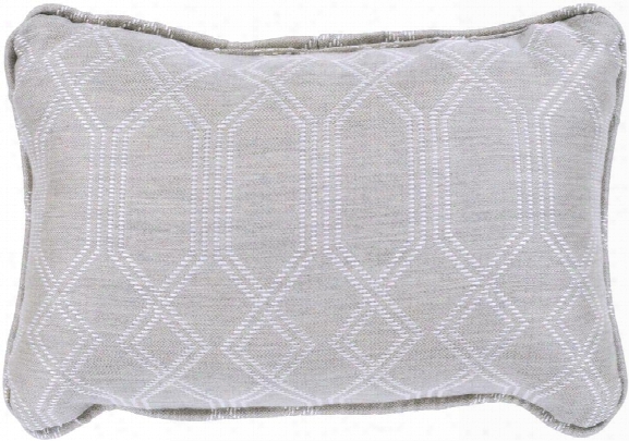 Crissy Pillow In Ivory & White Design By Sunbrella