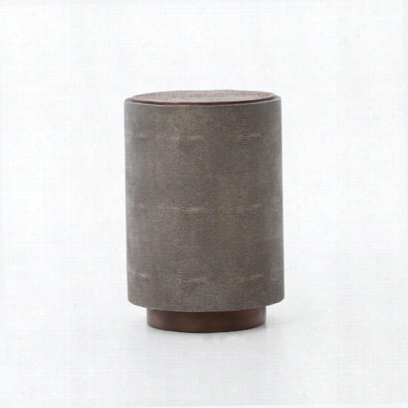 Crosby Side Table In Charcoal Shagreen