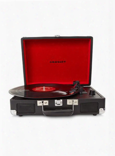 Cruiser Turntable In Black Vinyl Design By Crosley