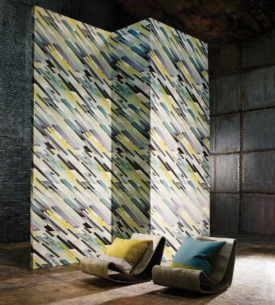Cubiste Wallpaper In Mint And Yellow From The Fantasque Collection By Osborne & Little