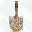 Claret Tall Chandelier in Gild w/ Crystal design by AERIN