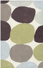 Cosmopolitan Collection Area Rug in White, Fern Green, and Blue Haze design by Surya