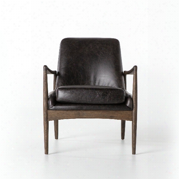 Aidan Leather Chair In Durango Smoke Design By Bd Studio