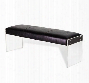 Aiden Leather Black Bench Design By Interlude Home