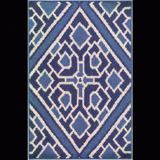 Alameda Cobalt, Ivory, & Navy Rug Design By Beth Lacefield