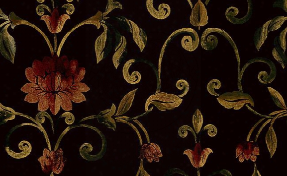 Aldersgate Floral Trail Wallpaper In Browns, Greens, And Reds Design By Carl Robinson
