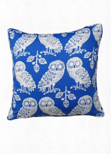 Alexandra Pillow In Classic Blue & Tea Stain Designby Selamat