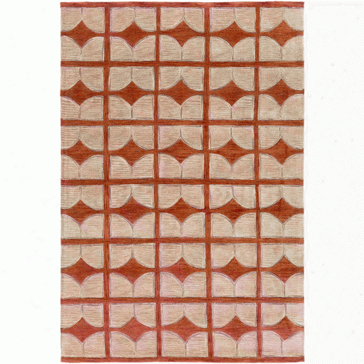 Alexandra Rug In Brown & Red Design By Surya