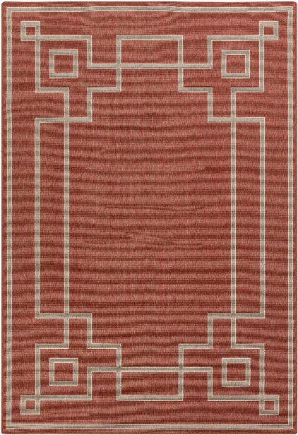 Alfresco Outdoor Rug In Rust & Camel Design By Surya