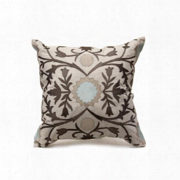 Ali Baba's Garden Pillow In Natural & Grey Design By Bliss Studio