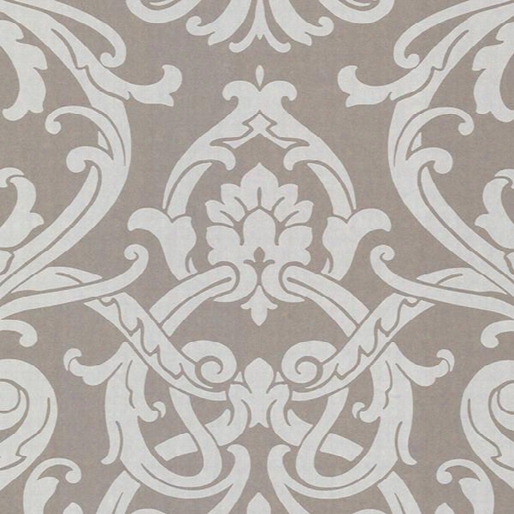 Alimos Pewter Damask Wallpaper From The Savor Collection By Brewster Home Fashions