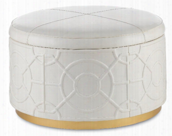 Alisa Ottoman In Marshmallow Design By Currey & Company