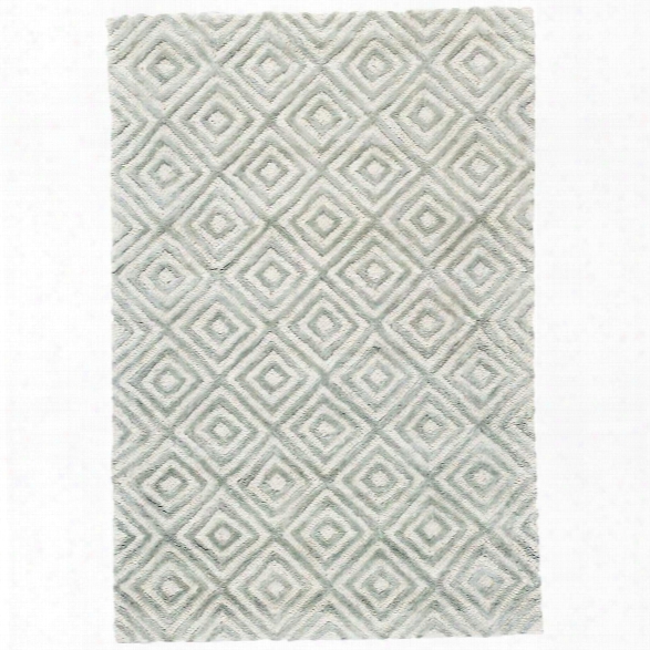 Cut Diamond Ocean Tufted Wool/viscose Rug By Dash Albert