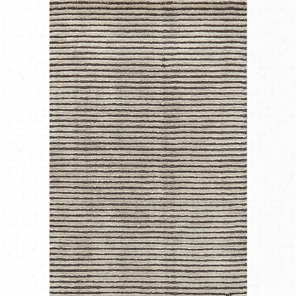 Cut Stripe Grey Hand Knotted Rug Design By Dash & Albert