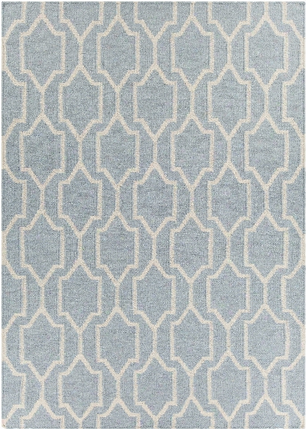 Dacio Collection Hand-woven Area Rug In Blue & White Design By Chandra Rugs