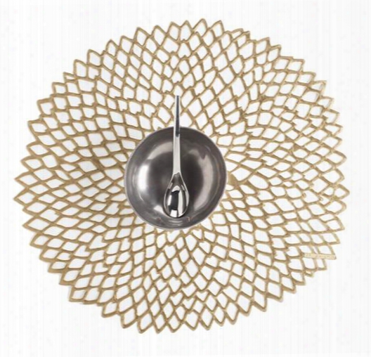 Dahlia Floral Table Mat In Brass Design By Chilewich