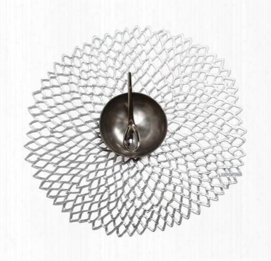Dahlia Floral Table Mat In Silver Design By Chilewich