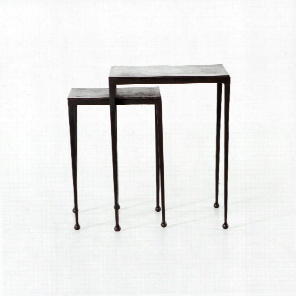 Dalston Nesting End Tables In Antique Brown