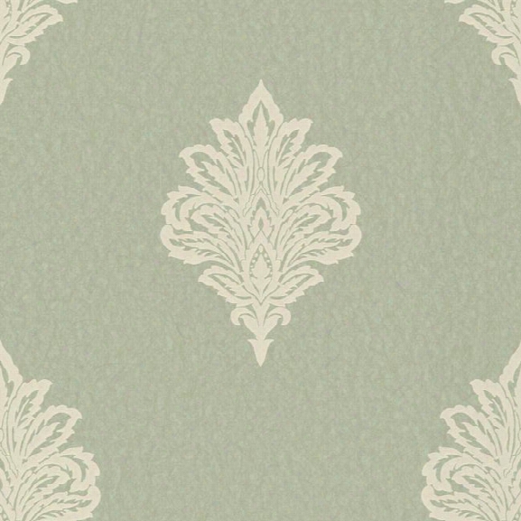 Damask Spot Wallpaper In Aqua Design By York Wallcoverings