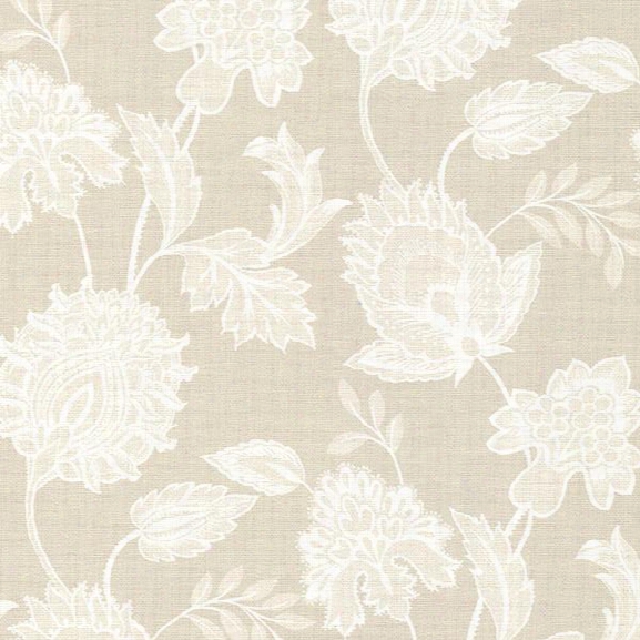 Danfi Beige Jacobean Wallpaper From The Savor Collection By Brewster Home Fashions