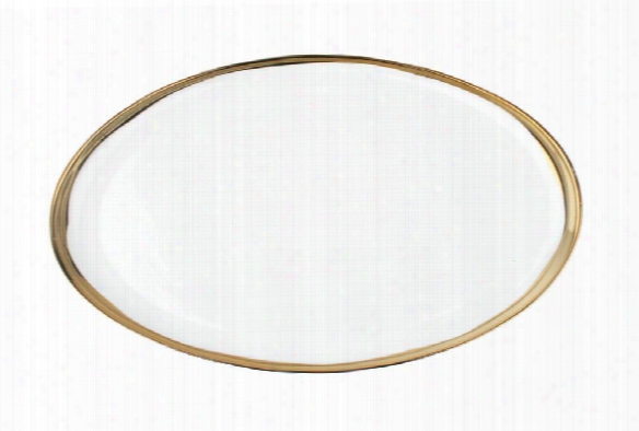 Dauville Platter With Gold Rim Design By Canvas