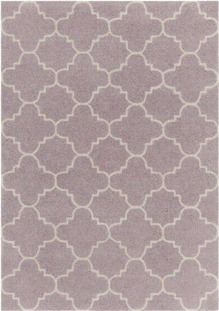 Davin Collection Hand-tufted Area Rug In Light Purple & White Design By Chandra Rugs