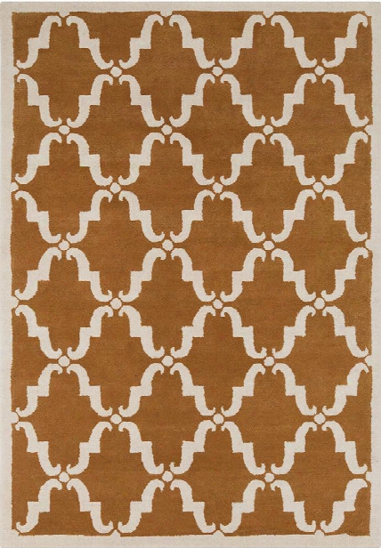 Davin Collection Hand-tufted Area Rug In Rusty Orange & White Design By Chandra Rugs