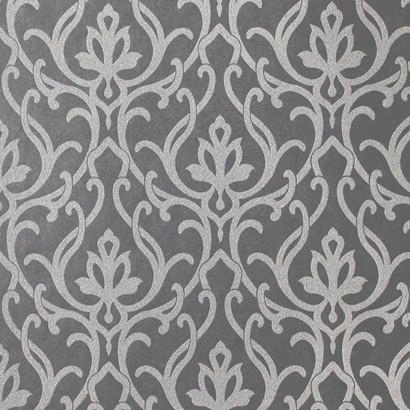 Dazzled Wallpaper In Glitter And Charcoal Design By Candice Olson