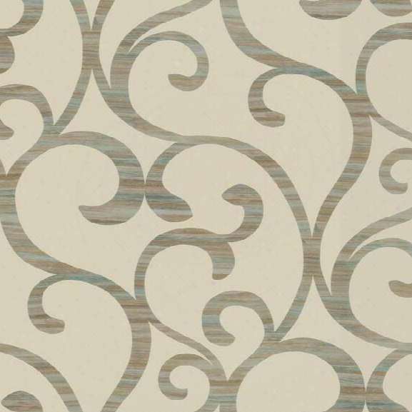 Dazzling Coil Wallpaper In Beige And Metallic Gold-green By York Wallcoverings