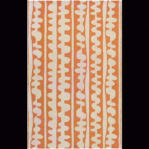 Decorativa Rug In Burnt Orange & Cream Design By Lotta Jansdotter