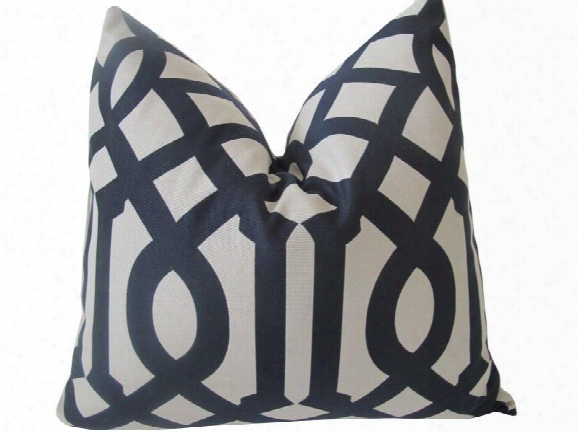 Decorative Designer Pillow In Black And Creme By Nena Von