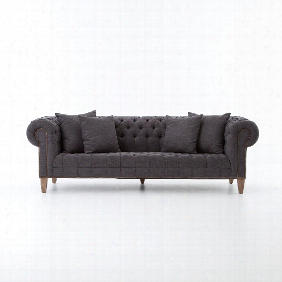 Deep Chesterfield Sofa In District Sterling