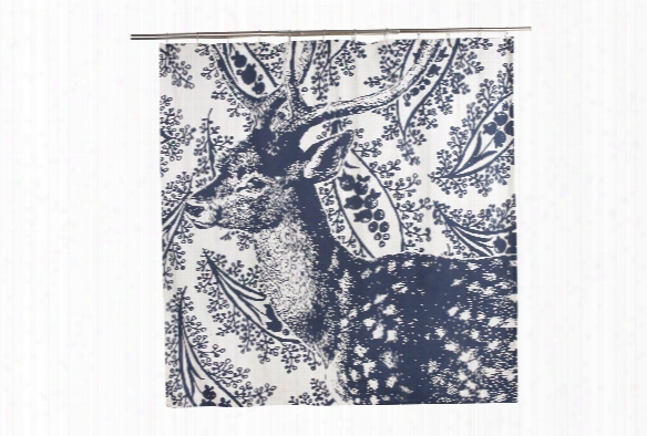 Deer Transferware Shower Curtain Design By Thomas Paul