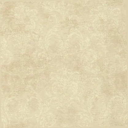 Delia Damask Wallpaper In Beige Design By York Wallcoverings