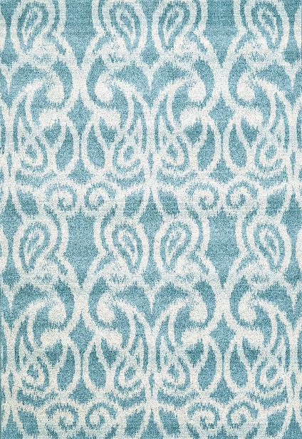 Delicate Collection Power Loomed Polypropylene Area Rug In Teal Design By Bd Fine