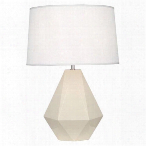 Delta Table Lamp (multiple Colors) With Oyster Linen Shade Design By Jonathan Adler